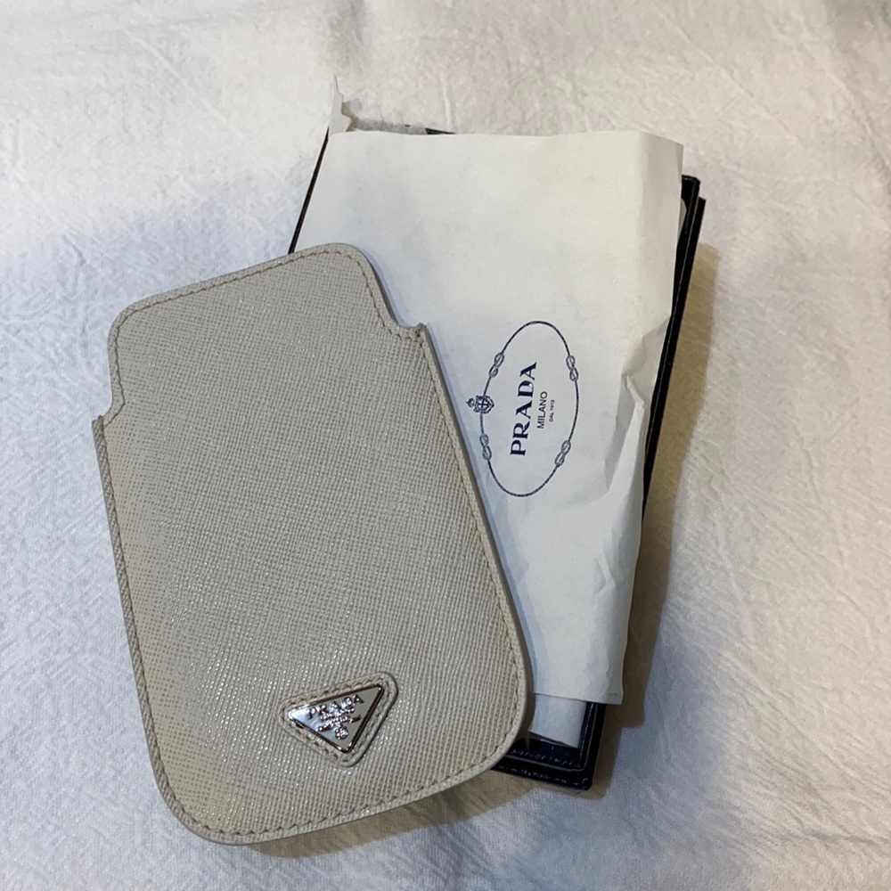 Prada white cardholder